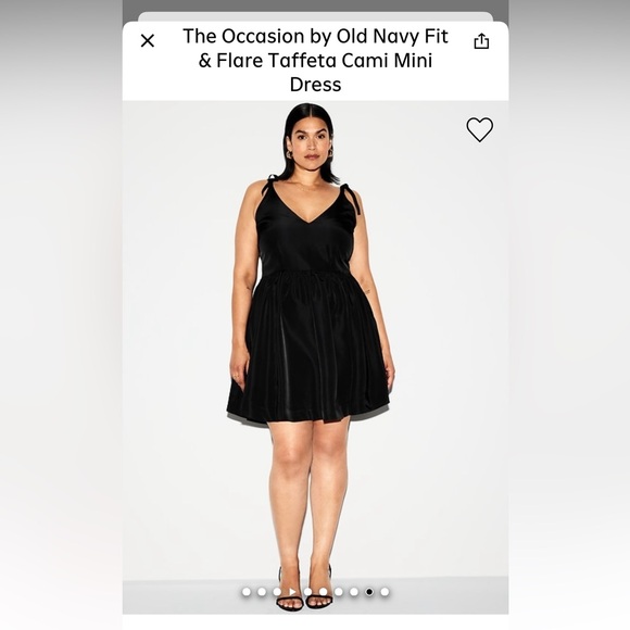 Old Navy Black Taffeta Cami Mini Dress - Picture 1 of 7